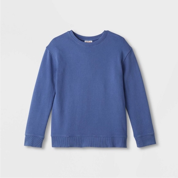 Gender neutral crewneck pullover blue sweater NWT - Picture 2 of 3